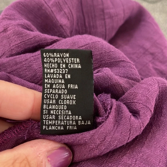 Women’s purple Unique Spectrum long tunic top 2X - Picture 6 of 6